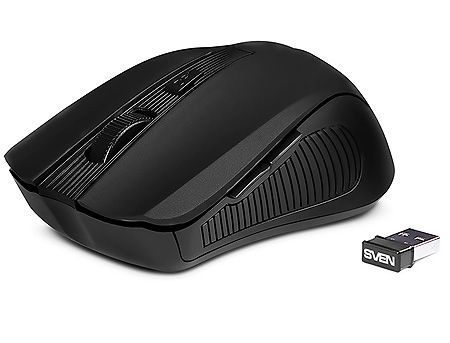 Mouse SVEN RX-345 Wireless Black, 600/1000/1400dpi, nano reciever, USB (mouse fara fir/беспроводная мышь) 23430 фото