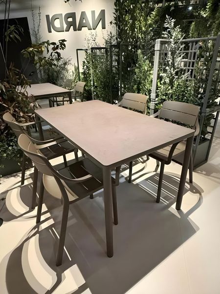Стол Nardi PIAVE 120x70 tabacco materia vern. tabaco 50467.00.367 (Стол ламинированный c алюминиевой базой для сада террасы балкон) 33066 DOXYTERRA.md фото