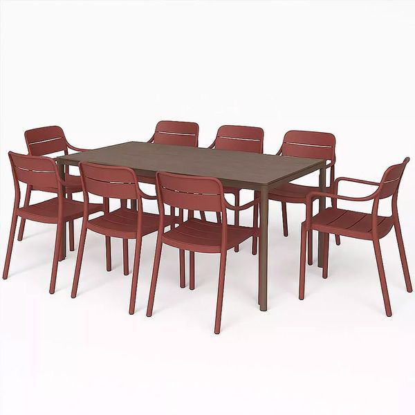 Стол Nardi PIAVE 120x70 tabacco materia vern. tabaco 50467.00.367 (Стол ламинированный c алюминиевой базой для сада террасы балкон) 33066 DOXYTERRA.md фото