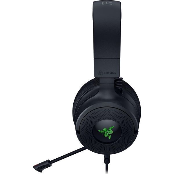 Наушники игровые Razer Gaming Headset Kraken V4 X Black (RZ04-05180100-R3M1) 7.1 Surround Sound, 20 - 20,000 Hz, 32 ohm, 109 dB, Retractable Razer HyperClear Cardioid Mic, Razer Chroma RGB, 40 mm with Neodymium magnets Razer TriForce, wired 1.8m 33569 DOXYTERRA.md фото