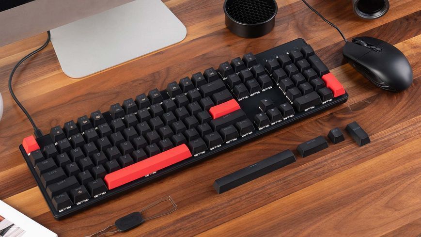 Tastatura mecanica Keychron Lemokey X2 QMK Wired Mechanical Keyboard (X2-A1), Black, Full size layout, Red Backlight, Shine-Through Keycaps, Keychron Mechanical Red Switch, 1000Hz Polling Rate, USB Type-C, gamer 33507 DOXYTERRA.md foto