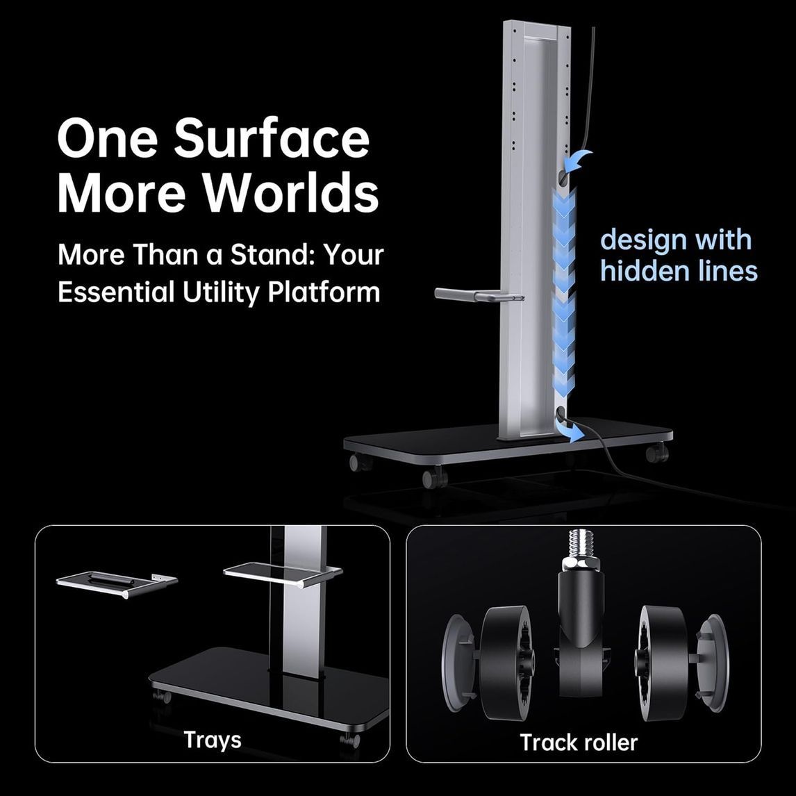 Suport stand mobil pentru ecran interactiv Horion Mobile stand HK76G2 ...