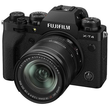 Fujifilm X-T4 black XF18-55mm F2.8-4 R LM OIS Kit, Mirrorless Digital Camera Fujifilm X System (Aparat fotografic) XMAS 27838 фото