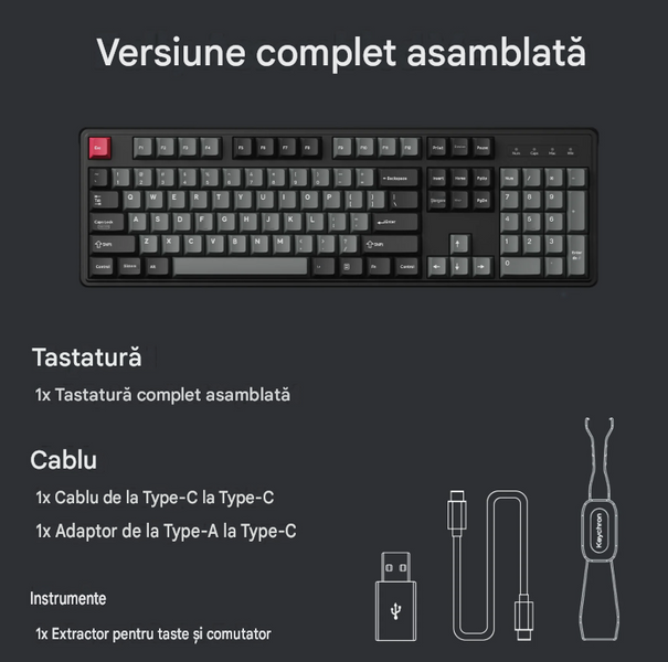 Клавиатура механическая Keychron C4 HE Wired Mechanical Keyboard (C4HW-M1), Black, Full Size layout, RGB Backlight, 1000 Hz Polling Rate, PBT Cherry, Keychron Ultra-fast Lime Magnetic Switch, Hot-Swap, USB Type-C, gamer 33508 DOXYTERRA.md фото