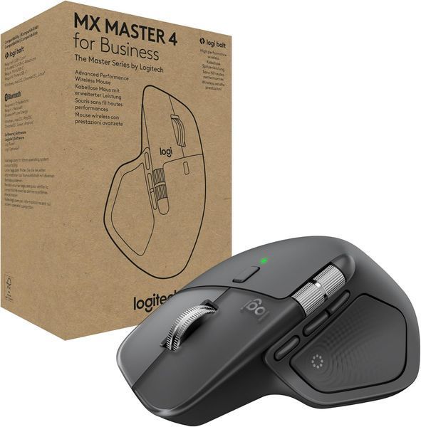 Logitech MX Master 4 for Business Wireless Mouse Graphite, 8000 dpi, 8 buttons, Wireless Logi Bolt USB-C receiver, Rechargeable Li-Po (650 mAh) battery, 910-007617 33571 DOXYTERRA.md фото