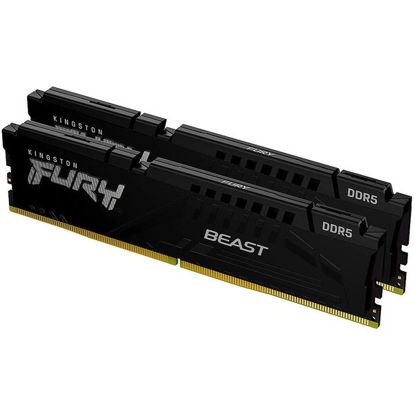 32GB DDR5 Dual-Channel Kit Kingston HyperX FURY Beast Black KF556C40BBK2-32 32B (2x16GB) DDR5 PC5-44800 5600MHz CL40, Retail 32053 фото