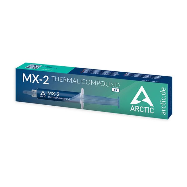 Arctic MX-2 Thermal Compound 2019 Edition 8g, Thermal Conductivity 5.6 W/(mK), Viscosity 850 poise, Density 3.96 g/cm3 ACTCP00004B 25568 фото