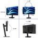 Monitor 23.8 PHILIPS 24B2N3200J Black, IPS, 1920x1080 FHD, 120Hz, AdaptiveSync, 4msGTG, 300cd, MegaDCR, D-Sub+HDMI+DP+USB, Speakers, Pivot, 24B2N3200J/00 243831 foto 5 DOXYTERRA.md
