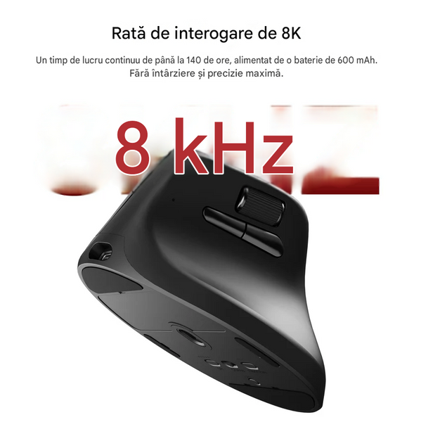 Mouse Keychron M5 Wireless Ergonomic Mouse (M5-A23), DPI Range 100-30000, 750 IPS, Sensor PixArt 3950, Polling Rate 8000 Hz 2.4 GHz/Wired mode & 125Hz Bluetooth mode, Battery 600 mAh, USB Type-C, Black 33512 DOXYTERRA.md foto
