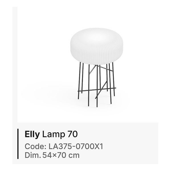 Внутренний торшер светильник LYXO Elly Lamp H 70cm Wire Indoor IP20 10W LED 3000K LA375-0700X1+N19CA27 (Внутренний торшер со светодиодной подсветкой - проводной) 32253 DOXYTERRA.md фото