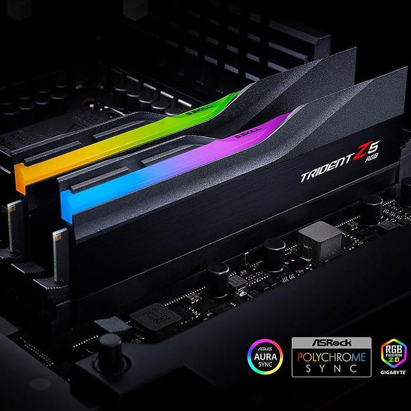 Оперативная память 32GB DDR5 Dual-Channel Kit G.SKILL Trident Z5 RGB 32GB (2x16GB) DDR5 (F5-6400J3239G16GX2-TZ5RK) PC5-51200 6400MHz CL32-39-39, Retail 32054 фото