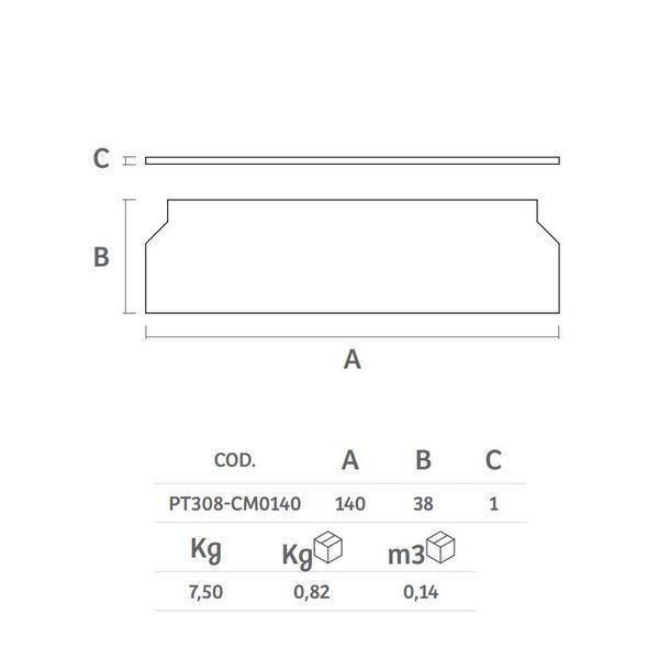 Blat pentru Lyxo Marvy Bar LYXO HPL 140cm x 38cm x 1cm top ANTRACITE PT308-1400M1+168CA (Blat pentru Lyxo Marvy Bar) 25783 DOXYTERRA.md foto