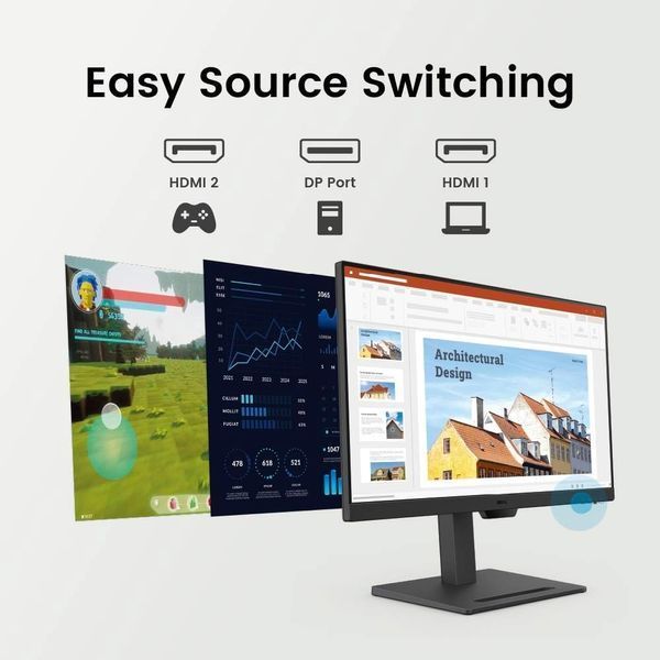 Monitor 27 BenQ GW2790T Black, IPS, 1920x1080 FHD, 100Hz, 5ms, 250cd, CR1300:1, HDMI+DP, Speakers, Pivot 226225 DOXYTERRA.md фото