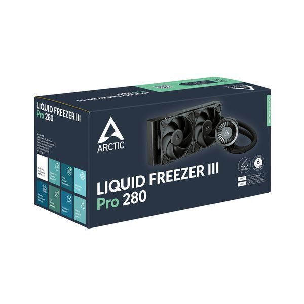 Водяное охлаждение Arctic Liquid Freezer III Pro 280 Multi Compatible All-In-One CPU Water Cooler, Intel 1851/1700 AMD AM5/AM4, VRM Fan: 400&ndash;2500rpm, Pump: 800&ndash;2800rpm, 2x140mm P14 Pro Fan 400&ndash;2500rpm, Airflow 110 cfm/186 m3/h, FDB, ACFRE00179A 33261 DOXYTERRA.md фото