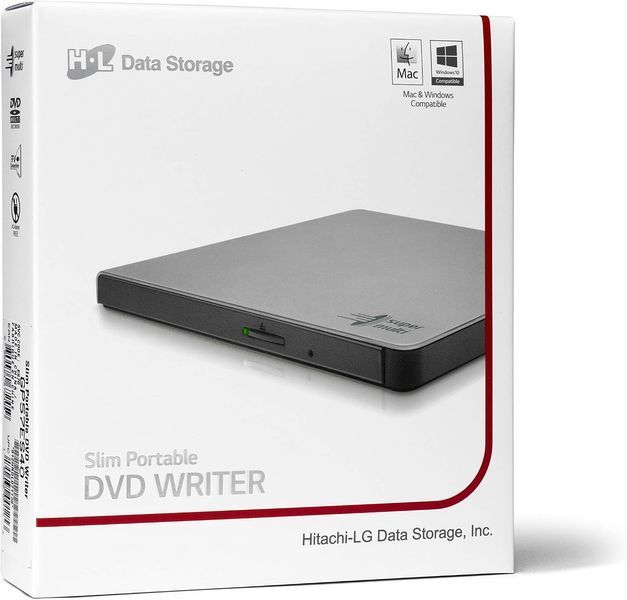 Внешние оптический привод LG GP57ES40 Silver External Slim DVD+-R/RW Drive, 8x DVD+-R/8x DVD+-R DL/5x DVD-RAM/24xCDR/ 24xCDRW /8xDVD/24xCD, USB 2.0 21544 DOXYTERRA.md фото