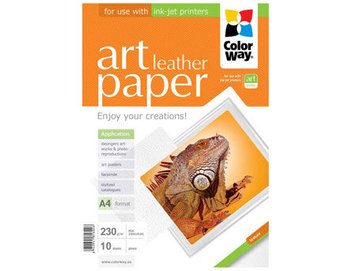 ColorWay Art Leather Glossy Finne Photo Paper, 230g/m2, A4, 10pack 20394 foto