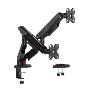 Крепление мониторов Brateck LDT114-C024 Armored Dual-Screen Mechanical Spring Gaming Monitor Arm for 2 monitors,Clamp/Grommet, 17"-35", Tilt Range +80&deg;~-45&deg;; Swivel Range +90&deg;~-90&deg;;Screeen Rotation 360&deg;, VESA:75x75,100x100, Arm Extend: 455mm 33394 DOXYTERRA.md фото