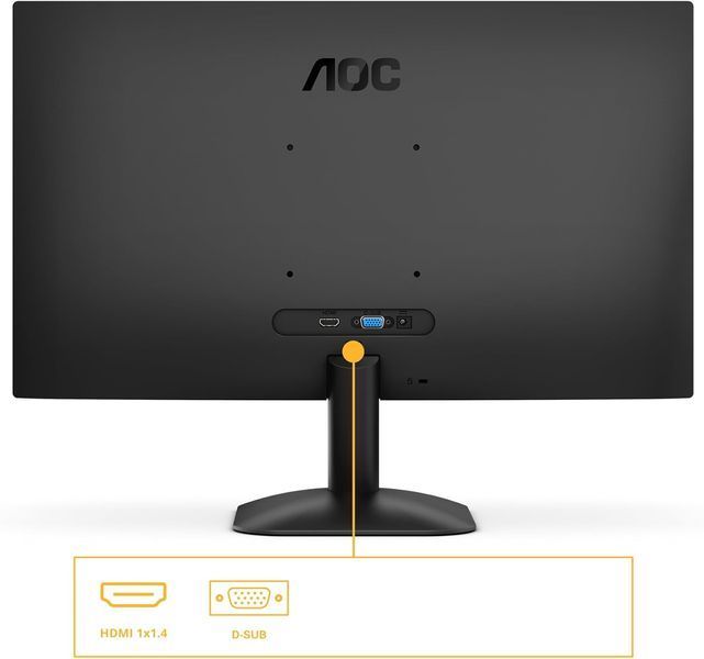 Monitor 23.8 AOC 24B31H Black, IPS, 1920x1080 FHD, 120Hz, AdaptiveSync, 1msMPRT, 300cd, MegaDCR, D-Sub+HDMI 236421 DOXYTERRA.md фото