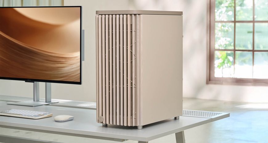 Carcasa Case ATX ASUS ProArt PA401 Wood Edition Beige - Mesh Panel no PSU, Mesh Panel Side, 2x160 mm Fans Front, 1x120 mm Fan Rear, 2xUSB 3.2 Gen1, USB 3.2 Gen2 Type C, Audio-out&Mic 33333 DOXYTERRA.md foto