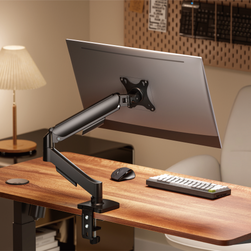 Suport pentru monitoare Brateck LDT97-C012 Gas Spring Monitor Arm for 1 monitor, Clamp/Grommet, 17"-32", Tilt Range +90&deg; ~ -90&deg;; Swivel Range +90&deg; ~ -90&deg;; Screeen Rotation 360&deg;, VESA: 75x75, 100x100, Arm Extend: 450mm, Weight Capacity per screen 9 Kg 33395 DOXYTERRA.md foto