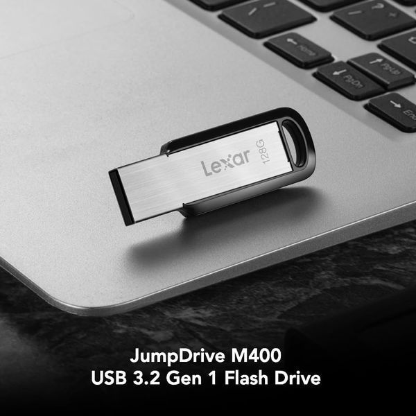 Memorie portabila Flash USB 128GB USB Flash Drive Lexar JumpDrive M400 Metal Casing (LJDM400128G-BNBNG), USB 3.2 33295 DOXYTERRA.md foto
