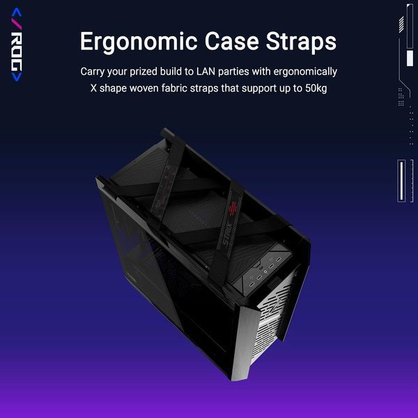 Carcasa Case E-ATX ASUS ROG Strix Helios II GX601S Black no PSU, Dual Tempered Glass Side Panels, 4 x 140mm PWM Fans, 4xUSB 3.2 Gen1, 2xUSB 3.2 Gen2 Type C, Audio-out&Mic, Aura Sync RGB GX601S/BK/TG/ 33334 DOXYTERRA.md foto