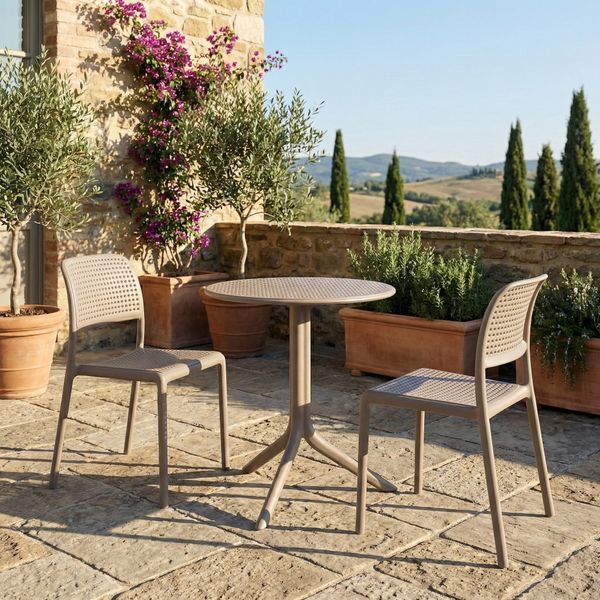 Set mobila de terasa masa Nardi STEP + 2 fotolii Nardi Bora Bistrot TORTORA 33366 DOXYTERRA.md foto