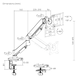 Suport pentru monitoare Brateck LDT97-C012 Gas Spring Monitor Arm for 1 monitor, Clamp/Grommet, 17"-32", Tilt Range +90&deg; ~ -90&deg;; Swivel Range +90&deg; ~ -90&deg;; Screeen Rotation 360&deg;, VESA: 75x75, 100x100, Arm Extend: 450mm, Weight Capacity per screen 9 Kg 33395 foto 3 DOXYTERRA.md