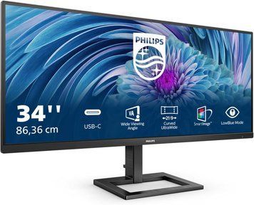 Monitor 34 PHILIPS 346E2LAE, Black, VA, 3440x1440 WQHD, 100Hz, 4ms, 300cd, MegaDCR, HDMI+DP+USB+TypeC, Speakers 233806 DOXYTERRA.md foto