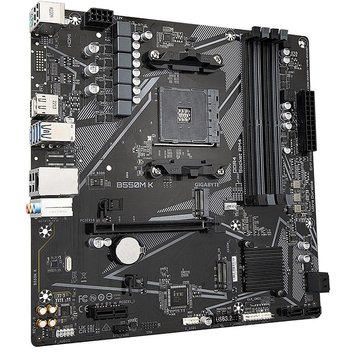 Материнская плата Gigabyte B550M K AMD B550, AM4, Dual DDR4 4733MHz, PCI-E 4.0/3.0 x16, HDMI 2.1/Display Port 1.4, USB 3.2, SATA RAID 6Gb/s, 2xM.2 x4 Socket, 64Gb/s M.2 support PCIe 4.0 x4, SB 8-Ch., GigabitLAN 31261 фото