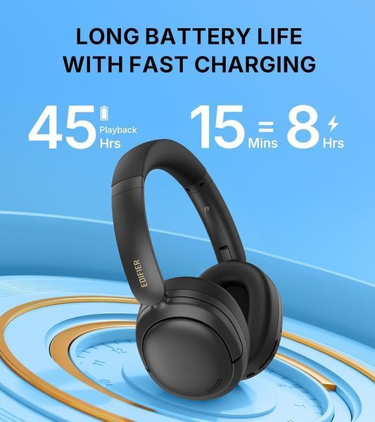 Casti Edifier W800BT SE black Wireless Over-Ear Headphones, Bluetooth V5.4, SBC, 40mm dynamic driver, up 45 hours playtime, Fast charge, USB-C (audio), Edifier Connect app, multipoint connection, foldable 33358 DOXYTERRA.md foto