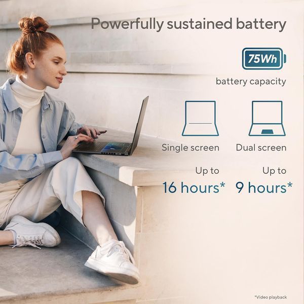 Laptop ASUS 14.0 Zenbook DUO OLED UX8406CA Inkwell Gray,Intel Core Ultra 9 285H, 32Gb 1Tb, Intel Arc Graphics, 14.0 OLED FHD+ (1920x1200) Touch Glare, HDMI, 802.11be, TB4, USB-A, IR FHD Web, Win11 Home, Soft Keyboard, Sleeve, ASUS Pen, UX8406CA-QL078W 228166 DOXYTERRA.md foto