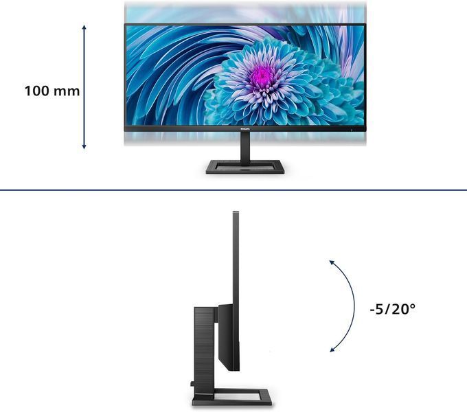 Monitor 34 PHILIPS 346E2LAE, Black, VA, 3440x1440 WQHD, 100Hz, 4ms, 300cd, MegaDCR, HDMI+DP+USB+TypeC, Speakers 233806 DOXYTERRA.md фото