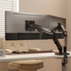 Крепление мониторов Brateck LDT97-C024 Gas Spring Dual Monitor Arm for 2 monitors, Clamp/Grommet, 17"-32", Tilt Range +90&deg; ~ -90&deg;; Swivel Range +90&deg; ~ -90&deg;; Screeen Rotation 360&deg;, VESA: 75x75, 100x100, Arm Extend: 450mm, Weight Capacity per screen 9 Kg 33396 фото 2 DOXYTERRA.md