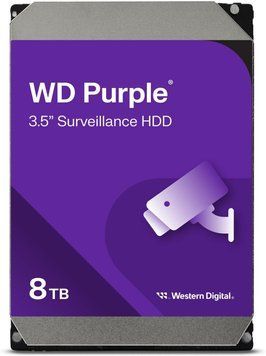 3.5 HDD 8TB Western Digital Purple (Surveillance HDD) WD85PURZ, 5640 rpm, SATA3 6GB/s, 256MB 33642 DOXYTERRA.md фото