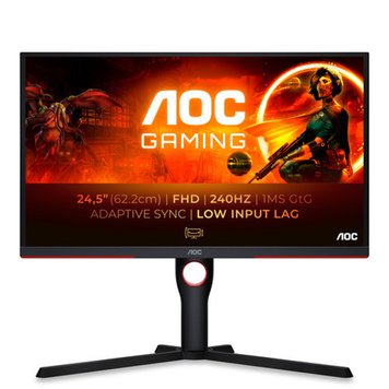 24.5 AOC VA LED 25G3ZM Black (0.5ms, 1000:1, 350cd, 1920x1080, 178°/178°, 240Hz Refresh Rate, DisplayPort, HDMI2.0x2, Audio Line-out, Height Adjustment, Pivot, VESA) AOC 25G3ZM/BK фото