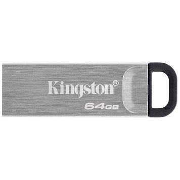 Память USB Flash 64GB Flash Drive Kingston DTKN/64GB DataTraveler Kyson Silver, Metal casing, USB3.2, Compact and lightweight (Read 200 MByte/s) (memorie portabila Flash USB/внешний накопитель флеш память USB) 30693 фото