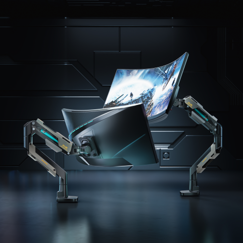 Suport pentru monitoare Brateck LDT101-C012 Armada Heavy-Duty Gas Spring Gaming Monitor Arm for 1 monitor, Clamp/Grommet, 24"-57", Tilt Range +70&deg; ~ -45&deg;; Swivel Range +90&deg; ~ -90&deg;; Screeen Rotation 360&deg;, VESA: 75x75, 100x100, Arm Extend: 504mm 33397 DOXYTERRA.md foto