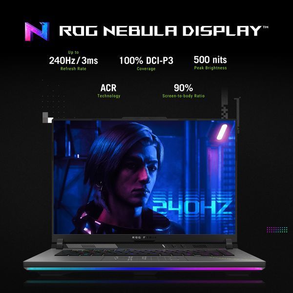 Laptop 16 ASUS ROG Strix G16 G615LR, Intel Core Ultra 9 275HX 2.7-5.4GHz/32GB DDR5/1TB PCIe 4.0 NVMe/GeForce RTX5070Ti 12GB GDDR7/WiFi 7 802.11be/BT5.4/2.5G LAN/HDMI/1080P Cam/Backlit RGB Keyb./16 ROG Nebula IPS 240Hz 3ms 500nits (2560x1600)/G615LR-S5192 32798 DOXYTERRA.md foto