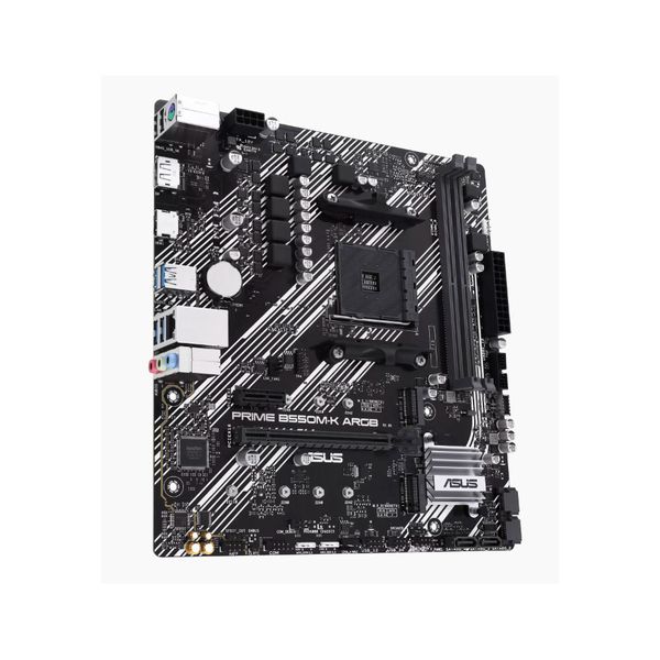 Материнская плата ASUS PRIME B550M-K ARGB AMD B550, AM4, Dual DDR4 5100MHz, PCI-E 4.0/3.0 x16, Display Port 1.4/HDMI 2.1, USB 3.2, SATA RAID 6Gb/s, 2xM.2 x4 Socket, M.2 support PCIe 4.0 x4, SB 8-Ch., GigabitLAN, Aura Sync RGB Lighting 32123 фото