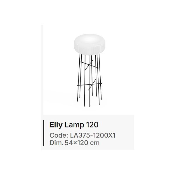 Lampa de podea de interior LYXO Elly Lamp H 120cm Wire Indoor IP20 10W LED 3000K LA375-1200X1+N19CA24 (Lampa de podea de interior cu iluminare LED - cu fir) 32254 DOXYTERRA.md foto