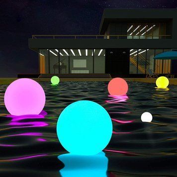 Декоративная светящаяся сфера LYXO SOLE LUMINOUS SPHERE RGBW d20 cm with batteries RGBW led kit INDUCTION - WATER USE IP 68 SL307-0200X1+019CA14 (Декоративная сфера со светодиодной подсветкой RGBW для улицы) 33450 DOXYTERRA.md фото