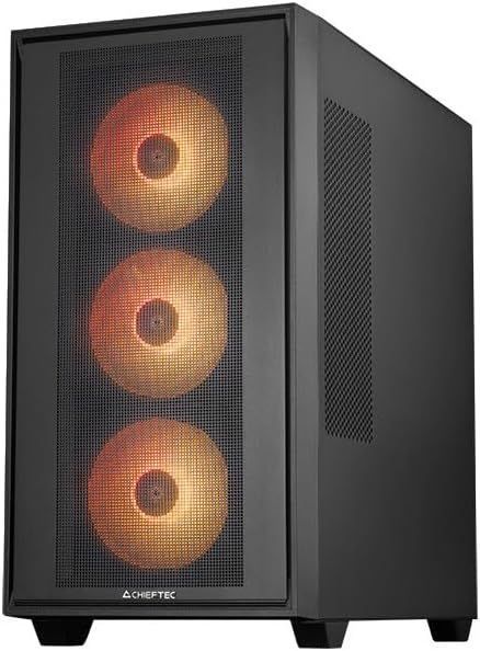 Case ATX Miditower Chieftec Gaming Hunter 3 GS-03B-OP Black no PSU, 1x USB 3.2 Gen2 Type C, 2x USB3.0, Audio-out/Mic-In, 4x 120mm A-RGB Fans, Mesh front panel, Tempered glass 33601 DOXYTERRA.md foto