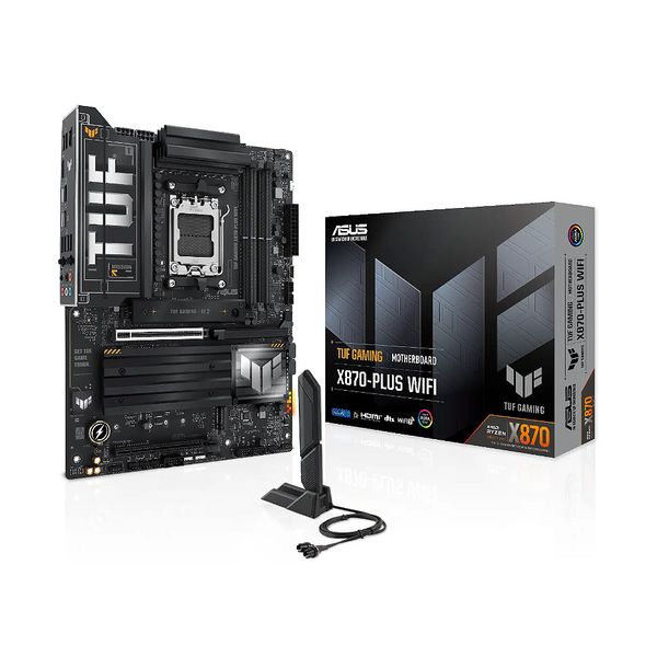 Материнская плата ASUS TUF GAMING X870-PLUS WIFI AMD X870, AM5, Dual DDR5 8000+ MHz, PCI-E 5.0 x16, HDMI/2xUSB4 USB Type-C Display Output, SATA&PCIe RAID, M.2 PCIe 5.0 x4 Socket, 2xM.2 PCIe 4.0 x4, SB 8-Ch., WiFi7 32124 фото