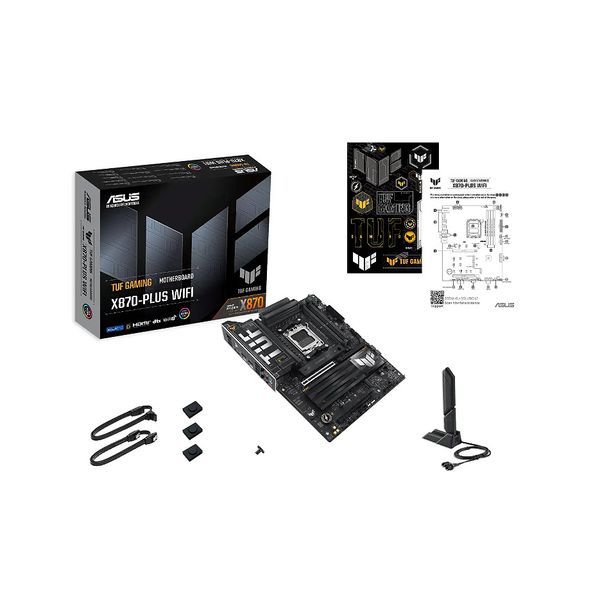 Placa de baza ASUS TUF GAMING X870-PLUS WIFI AMD X870, AM5, Dual DDR5 8000+ MHz, PCI-E 5.0 x16, HDMI/2xUSB4 USB Type-C Display Output, SATA&PCIe RAID, M.2 PCIe 5.0 x4 Socket, 2xM.2 PCIe 4.0 x4, SB 8-Ch., WiFi7 32124 foto