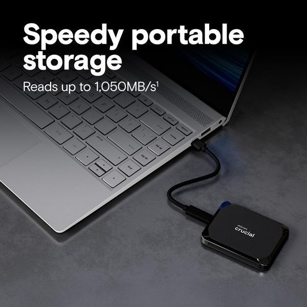 Внешний SSD 2TB Crucial X9 Portable SSD CT2000X9SSD9 External SSD, Black, Read 1050 MB/s, Write 1000 MB/s, USB 3.2 Gen.2 33298 DOXYTERRA.md фото