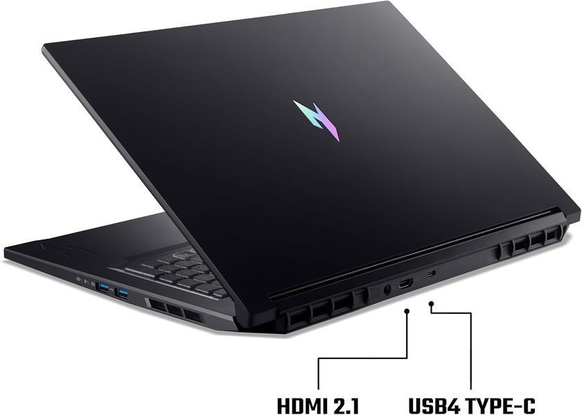 Laptop Acer 17.3 Nitro V 17 AI ANV17-41 Obsidian Black, AMD Ryzen 7 260, 32Gb, 1Tb, GeForce RTX 5060 8Gb, 17.3 FHD (1920x1080) 144Hz AG, HDMI, Gbit Eth, 802.11ax, USB4, USB-A, CR, HD Web, Linux, Illum Keyb, ANV17-41-R7NT, NH.QYVEU.006 247522 DOXYTERRA.md foto