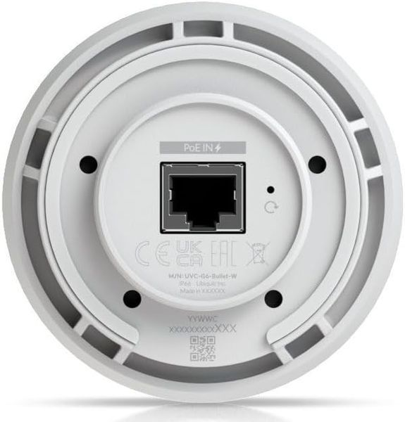 Камера Ubiquiti UniFi G6 Video Camera UVC-G6-BULLET-W, 8MP 3840 x 2160 (16:9), H.264, 30 FPS, Sensor 1/1.8&rdquo; 8MP, Field of View H: 109.9&deg;, V: 56.7&deg;, D: 134.1&deg;, Microphone, Wall/Ceiling/Pole Mount, Outdoor Weather Resistant, 802.3af PoE, Night Mode IR LED 32818 DOXYTERRA.md фото