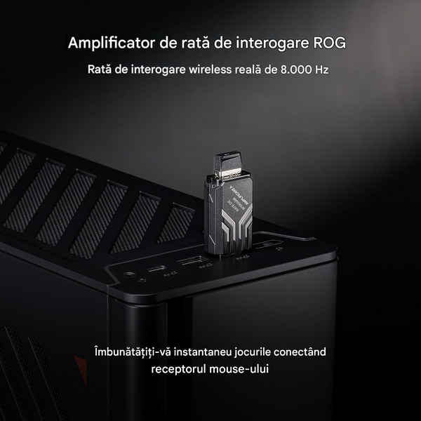 Gaming Wireless Mouse Asus ROG Harpe Ace Extreme, Black, 42000 dpi, 8000 Hz, Baterie integrată, USB, 90MP03U0-BMUA00 262602 DOXYTERRA.md foto