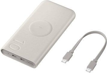 Power Bank Samsung 10,000 mAh Wireless Battery Pack (25W Super Fast Charging), Beige, 2 x USB-C, EB-U2510XUEGEU 33679 DOXYTERRA.md foto